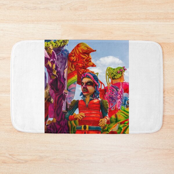 Item preview, Colorful Carnival Float With Dramatic Masked Figure and Fantasy Costumes At Outdoor Parade designed and sold by Nmallia.