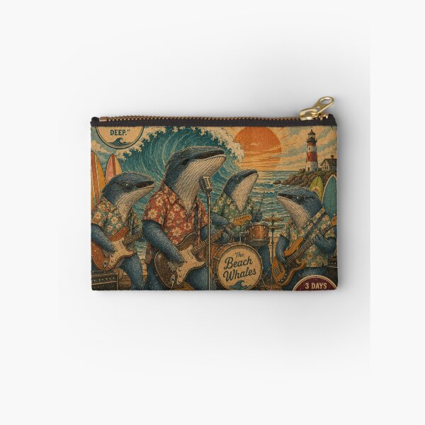 Item preview, The Beach Whales Surf Rock Festival Poster designed and sold by lorelunestudio.
