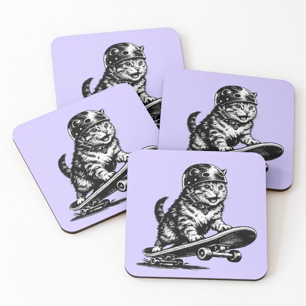 Item preview, Cool Skater Cat  designed and sold by Hello Bee Bee.