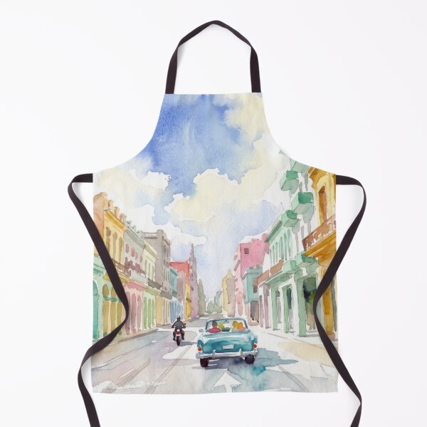 Item preview, Havana Cuba Colorful Street Watercolor designed and sold by caracatita75.