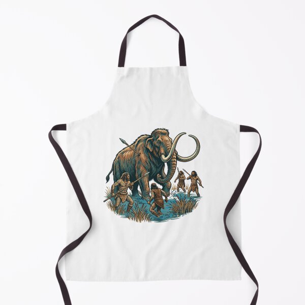 Item preview, Prehistoric Cavemen Hunting Woolly Mammoth designed and sold by sunnonoli.