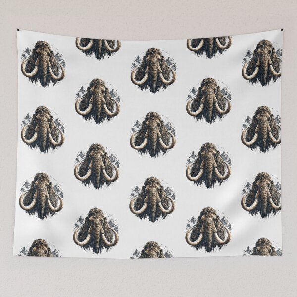 Item preview, Prehistoric Woolly Mammoth Mountain Artwork designed and sold by sunnonoli.