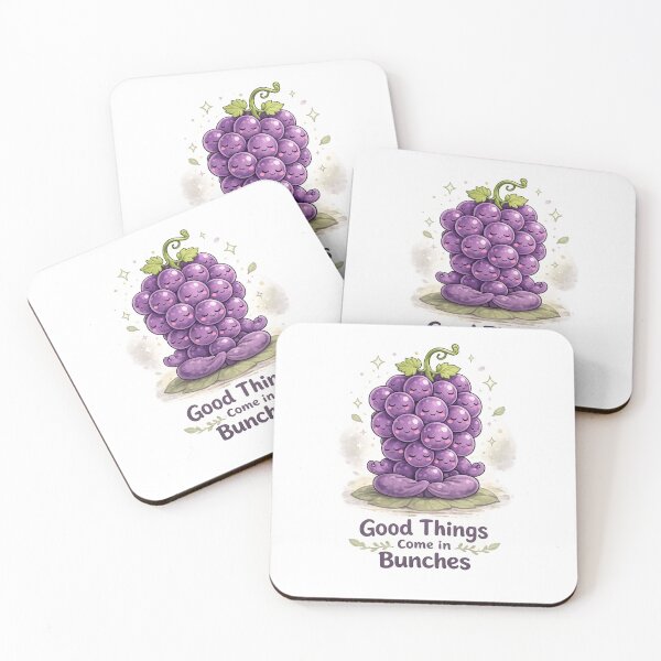 Item preview, Good Things Come In Bunches Cute Kawaii Grapes Design designed and sold by irfanshikh.