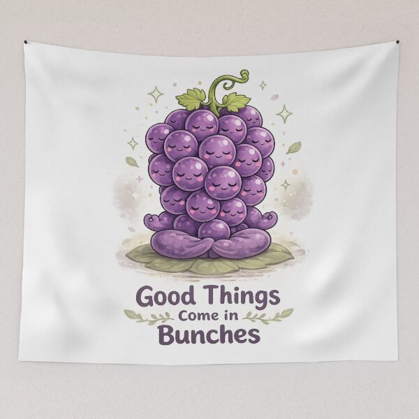 Item preview, Good Things Come In Bunches Cute Kawaii Grapes Design designed and sold by irfanshikh.