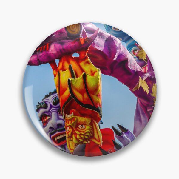 Item preview, Colorful Carnival Parade Float With Fantasy Masks And Giant Puppet Figures At Festival Celebration designed and sold by Nmallia.