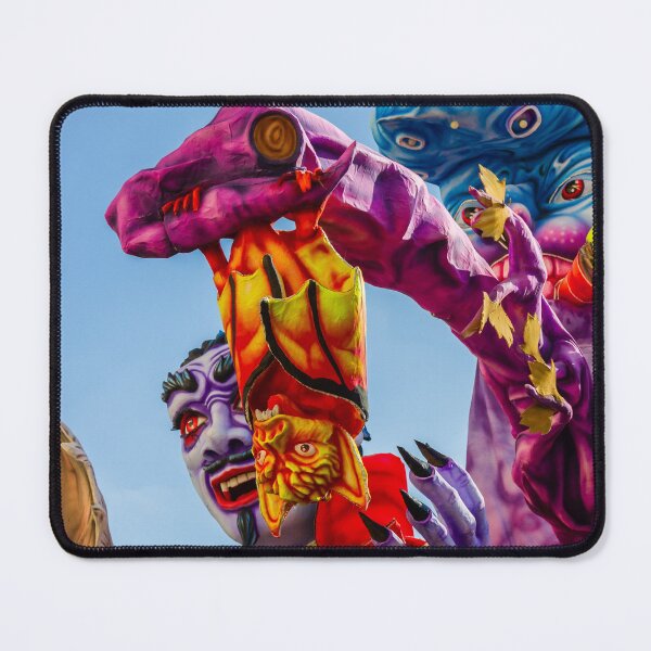 Item preview, Colorful Carnival Parade Float With Fantasy Masks And Giant Puppet Figures At Festival Celebration designed and sold by Nmallia.