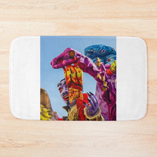 Item preview, Colorful Carnival Parade Float With Fantasy Masks And Giant Puppet Figures At Festival Celebration designed and sold by Nmallia.