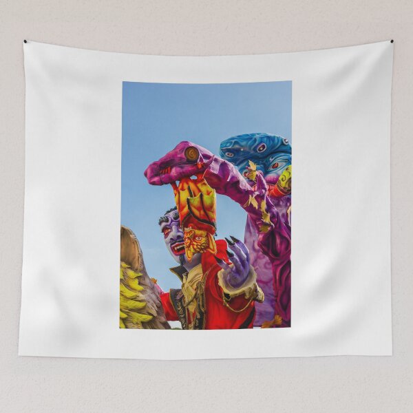 Item preview, Colorful Carnival Parade Float With Fantasy Masks And Giant Puppet Figures At Festival Celebration designed and sold by Nmallia.
