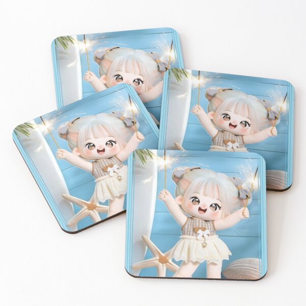 Item preview, Summer Sparkle Pastel Doll on the Beach designed and sold by Nicole_83.