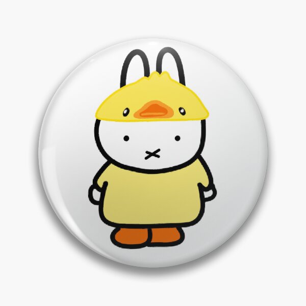 Item preview, Miffy wear a duck hat sticker designed and sold by trinaeatwell.