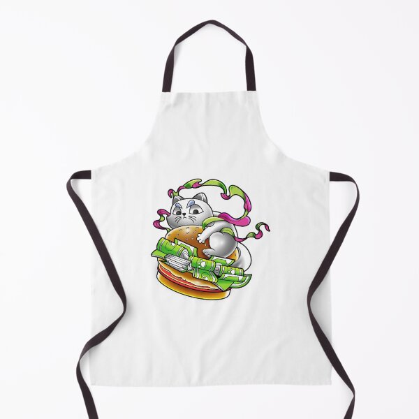 Item preview, Funny White Cat On Big Money Hamburger designed and sold by Lexkon Liu's art.