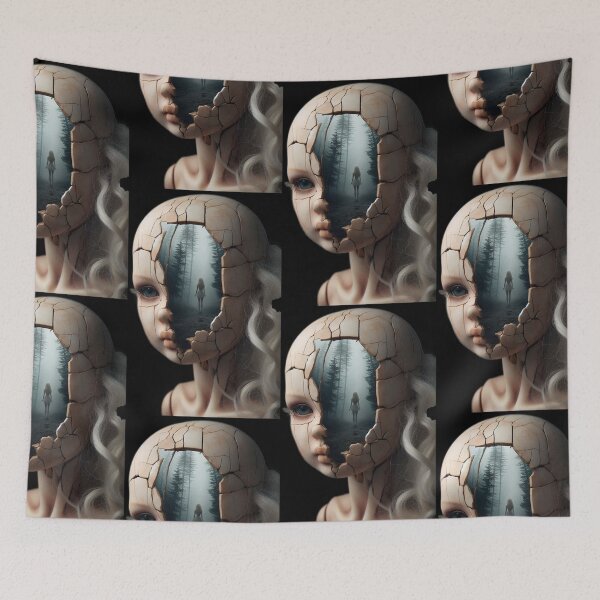 Item preview, Broken Porcelain Mind – Lost in the Foggy Woods designed and sold by LujziWorld.