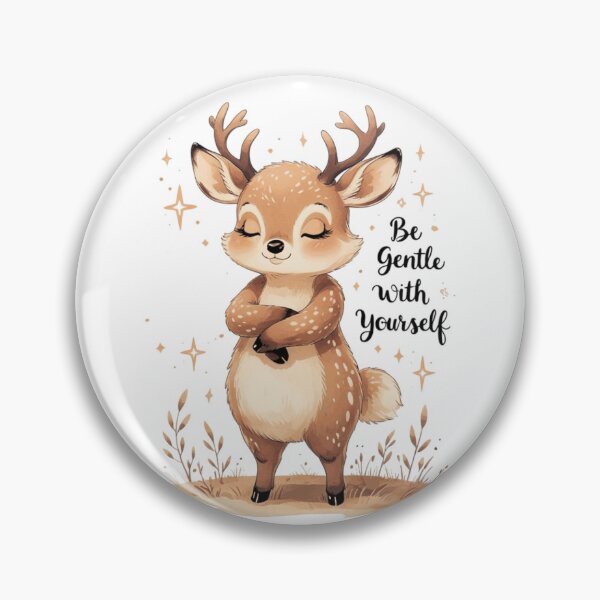 Item preview, Be Gentle With Yourself Cute Deer Mental Health Watercolor designed and sold by AQUILAKREO.