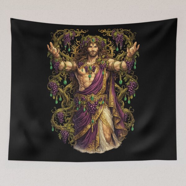Item preview, Dionysus Greek God Of Wine Grapes Mythology Fantasy Art Design designed and sold by irfanshikh.