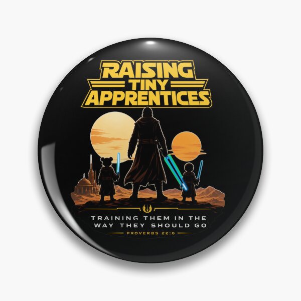 Item preview, Raising Tiny Apprentices Christian Sci-Fi Dad Proverbs 22:6 Geeky Faith designed and sold by Faith Level Up.