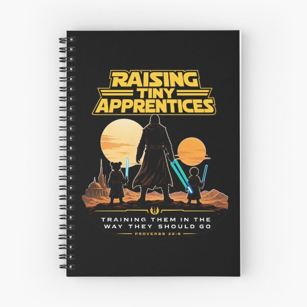 Item preview, Raising Tiny Apprentices Christian Sci-Fi Dad Proverbs 22:6 Geeky Faith designed and sold by Faith Level Up.