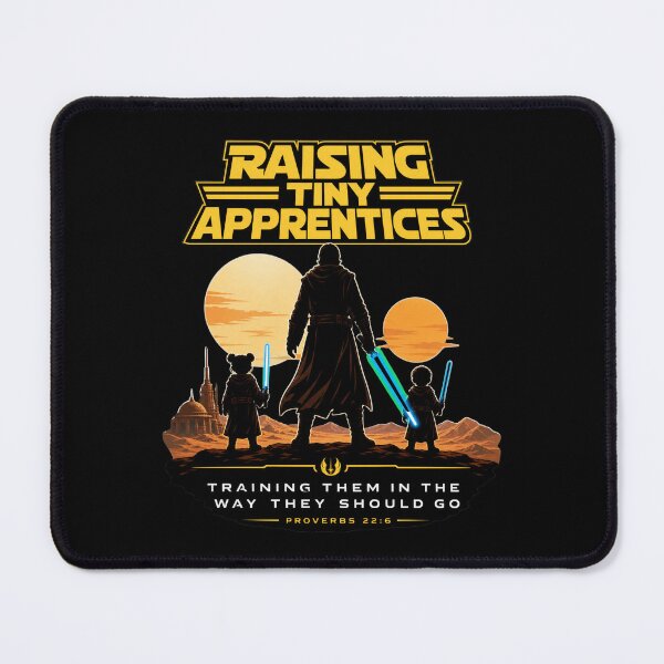 Item preview, Raising Tiny Apprentices Christian Sci-Fi Dad Proverbs 22:6 Geeky Faith designed and sold by Faith Level Up.