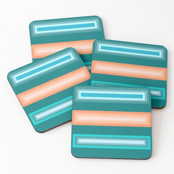 Item preview, Coral and Sea Rectangles  designed and sold by JaygiesDesign.