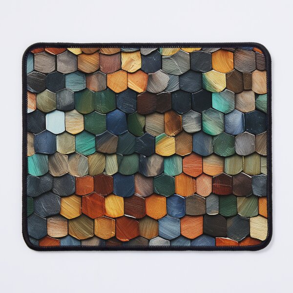 Aperçu de l'œuvre Texture photo sans raccord de carreaux hexagonaux foncés en bois recyclé créée et vendue par DigitaICraft.
