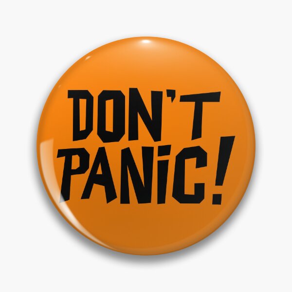Item preview, NDVH Don't Panic - Orange 2 H2G2 designed and sold by Nik’s T-Shirts.