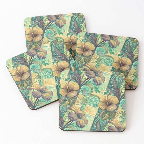 Item preview, Seafoam Sea Hawaii Abstract - Coastal Resort Floral Art designed and sold by sunnthreads.