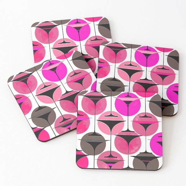 Item preview, Atomic Fifties Inspired Martinis In Magenta And Pink designed and sold by taiche.