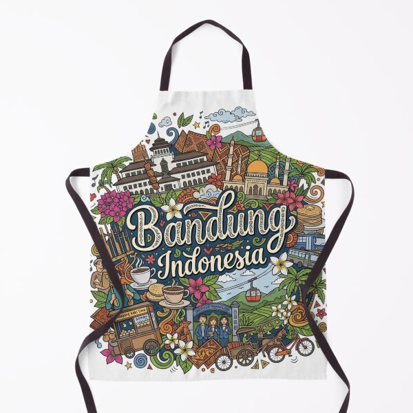 Item preview, Wonderful Bandung Indonesia Travel Souvenir Heritage Colorful Cultural Doodle designed and sold by arisukma11.