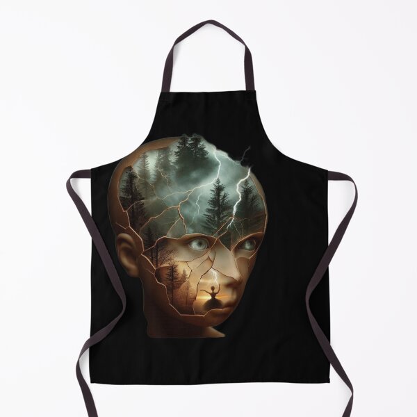 Item preview, Fractured Mindscape – Lightning Storm and Silhouette designed and sold by LujziWorld.
