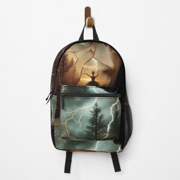 Item preview, Fractured Mindscape – Lightning Storm and Silhouette designed and sold by LujziWorld.