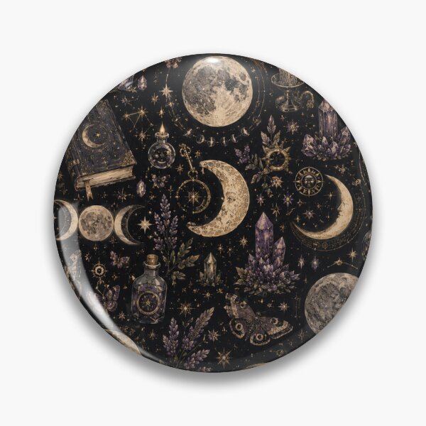 Item preview, Celestial Moon and Witchcore Pattern designed and sold by 0606PM.