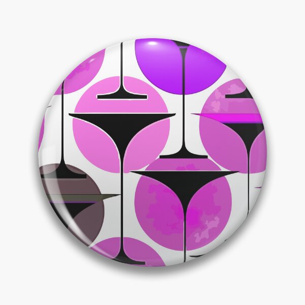 Item preview, Atomic Fifties Inspired Martinis In Purple And Pink designed and sold by taiche.