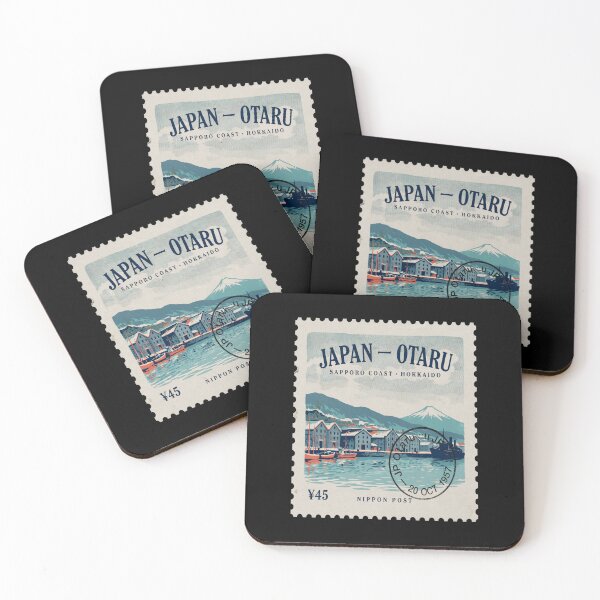 Item preview, Otaru Japan Coastal Postage Stamp Travel Sticker designed and sold by stickercuffs.