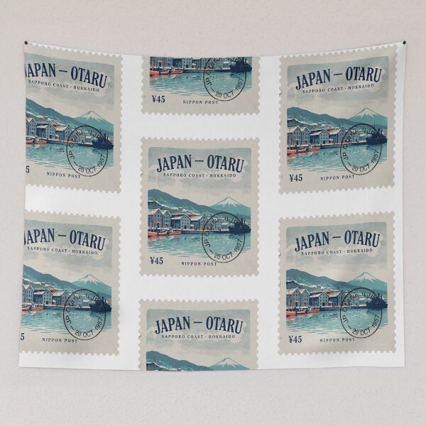 Item preview, Otaru Japan Coastal Postage Stamp Travel Sticker designed and sold by stickercuffs.
