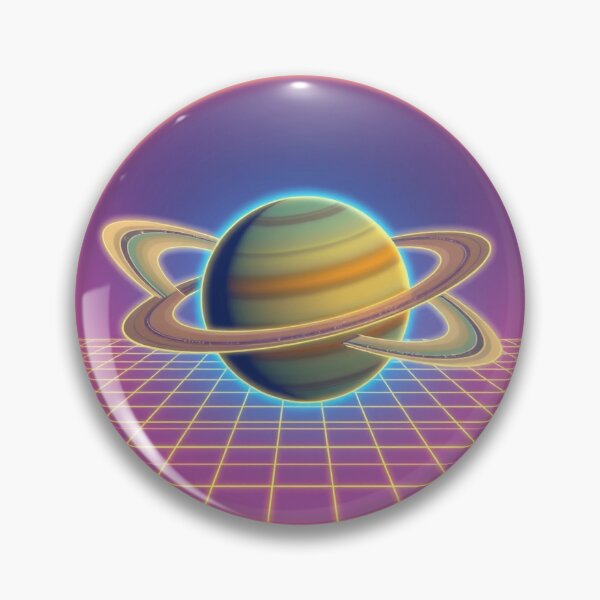 Item preview, Saturn Synthwave - Modern Graphic Art Sticker designed and sold by QuirkThreadsCo.