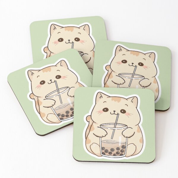 Item preview, Cat holding boba designed and sold by Phongphut.