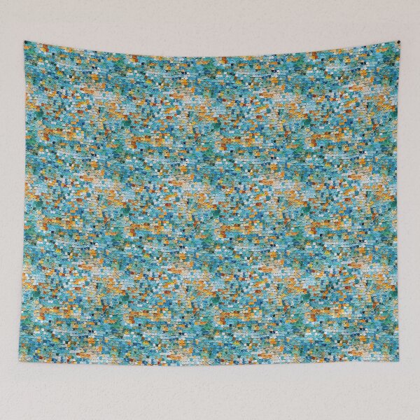 Item preview, Teal Pebble Micro Mosaic Seamless Photo Texture designed and sold by DigitaICraft.