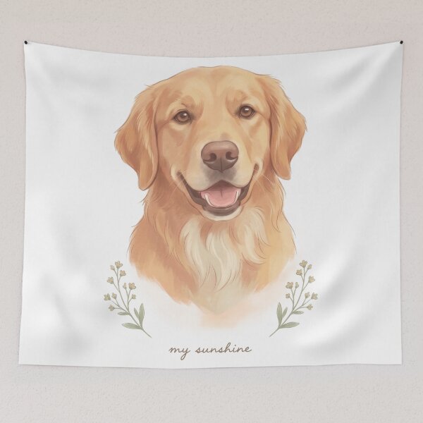 Item preview, Golden Retriever Portrait Forever Sunshine designed and sold by zoughlal.