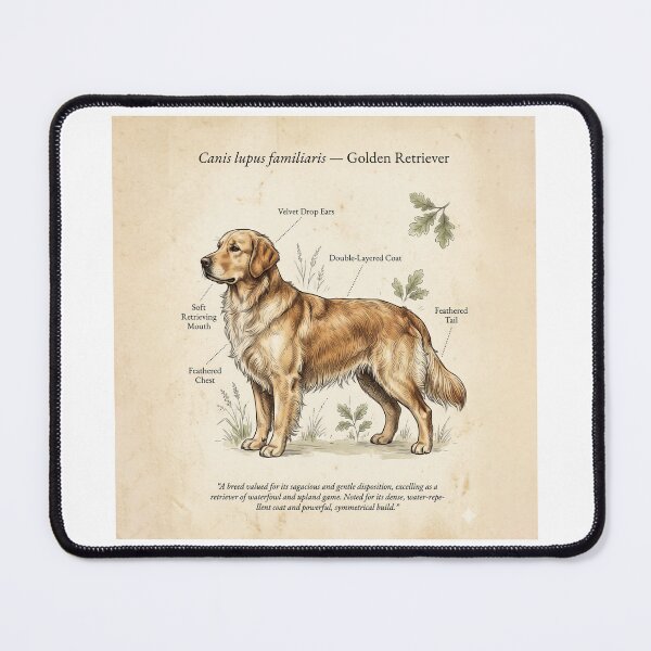 Item preview, Botanical Golden Retriever Naturalist Study designed and sold by zoughlal.