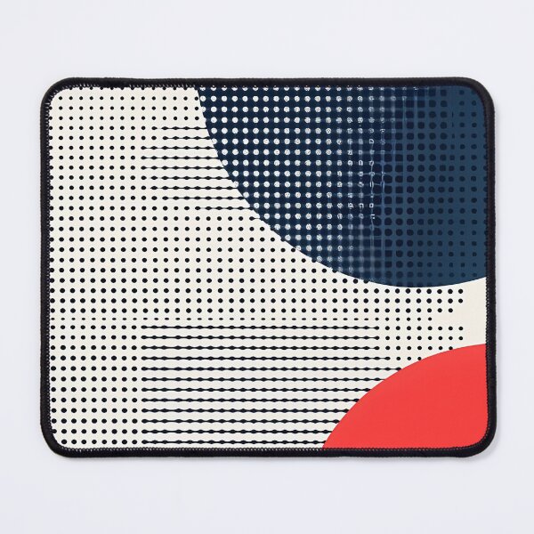 Item preview, Bauhaus Halftone Geometry | Red Navy Cream Dots designed and sold by Shirdon2.