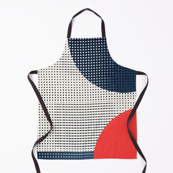 Item preview, Bauhaus Halftone Geometry | Red Navy Cream Dots designed and sold by Shirdon2.