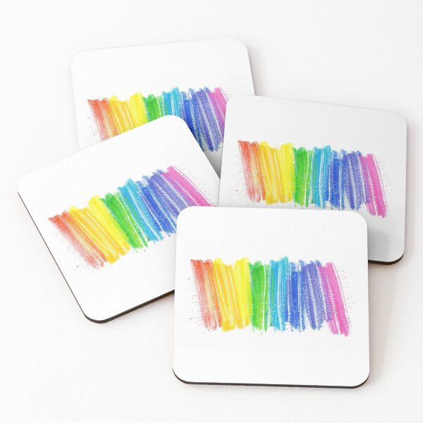 Item preview, Vibrant hand-drawn rainbow scribble created with wax pastels designed and sold by MiraCleAI.