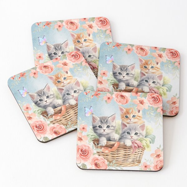 Item preview, Beautiful Cat and Flowers Art Print designed and sold by Playful Strokes pom@pom.
