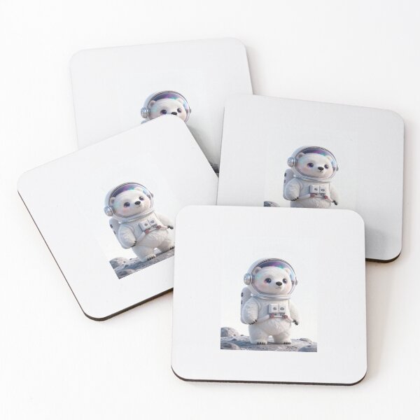 Item preview, Cute Realistic Galactic Polar Bear Astronaut on Icy Moon - Adorable Space Bear Art designed and sold by MrArtist Shop.