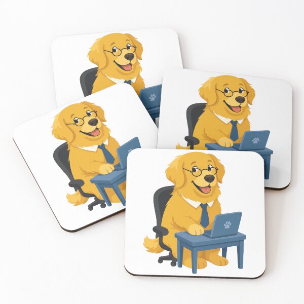 Artikelvorschau, WFH-Hundehumor, bester Kollege, Golden Retriever entworfen und verkauft von zoughlal.