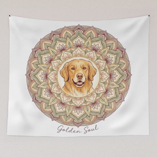 Item preview, Boho Golden Retriever Mandala Soul designed and sold by zoughlal.