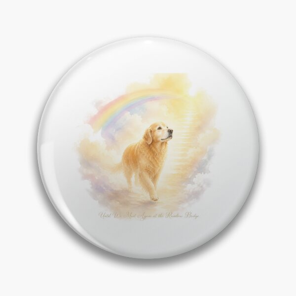 Item preview, Dog Memorial Rainbow Bridge Golden designed and sold by zoughlal.