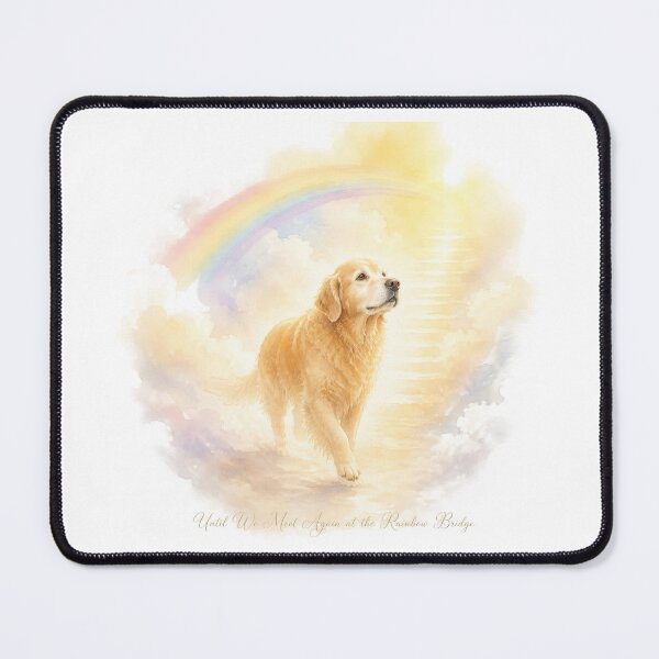 Item preview, Dog Memorial Rainbow Bridge Golden designed and sold by zoughlal.