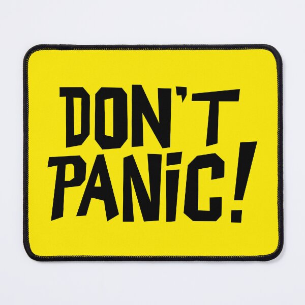 Item preview, NDVH Don't Panic - Yellow 2 H2G2 designed and sold by Nik’s T-Shirts.