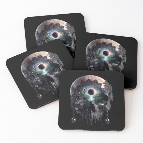 Item preview, Gothic Eclipse – Macabre Skull Forest Mindscape designed and sold by LujziWorld.