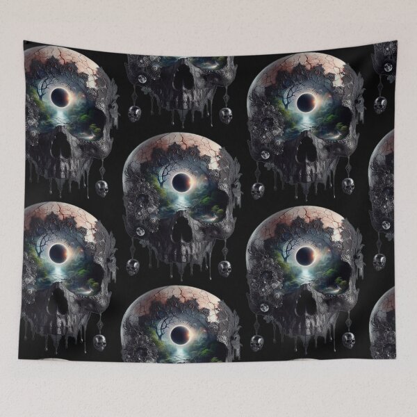Item preview, Gothic Eclipse – Macabre Skull Forest Mindscape designed and sold by LujziWorld.